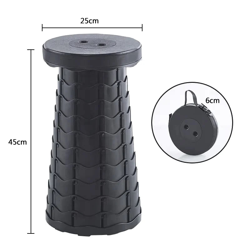 Portable round Folding Chair Accordion Chair Height Adjustment