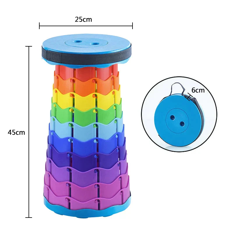 Portable round Folding Chair Accordion Chair Height Adjustment