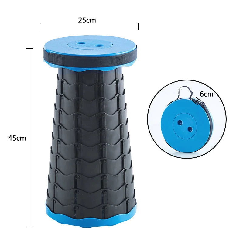 Portable round Folding Chair Accordion Chair Height Adjustment