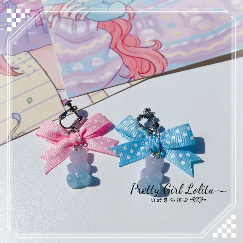 Powder blue sweet lolita hair niang headbands badge
