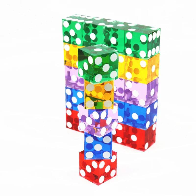 Precision Dice 19MM High-grade Acrylic TransparentSix Sided D6