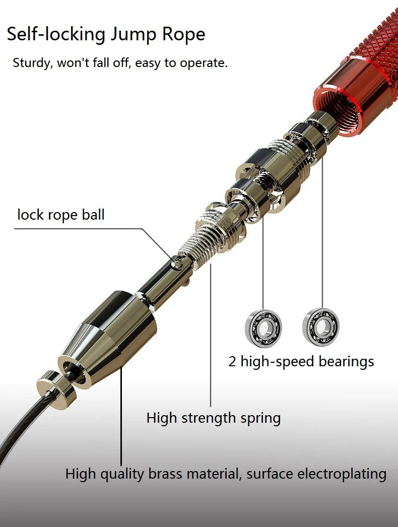 Professional Crossfit Jump Rope with Bearing Speed Jumping