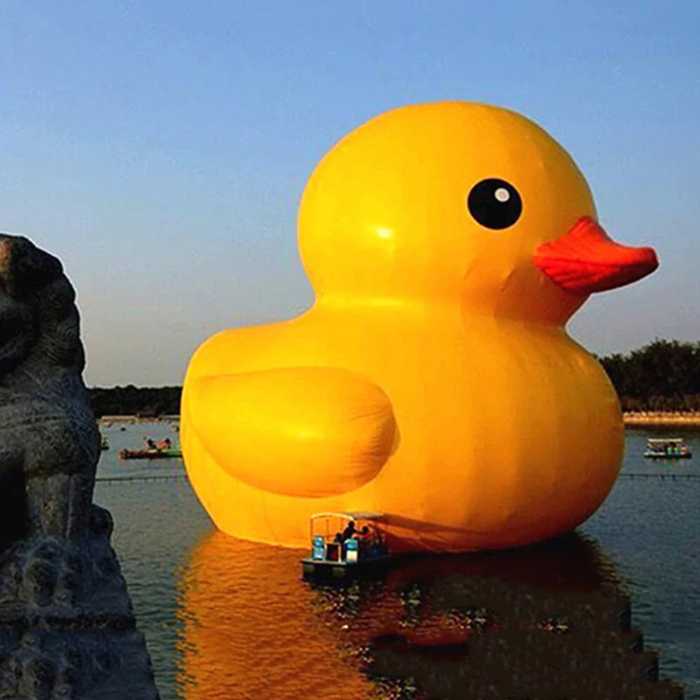 Promotional PVC airsealed Inflatable yellow Duck model Floating