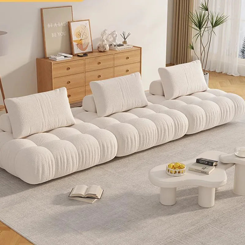 Puffs Living Room Sofa Nordic Style Modern Corner
