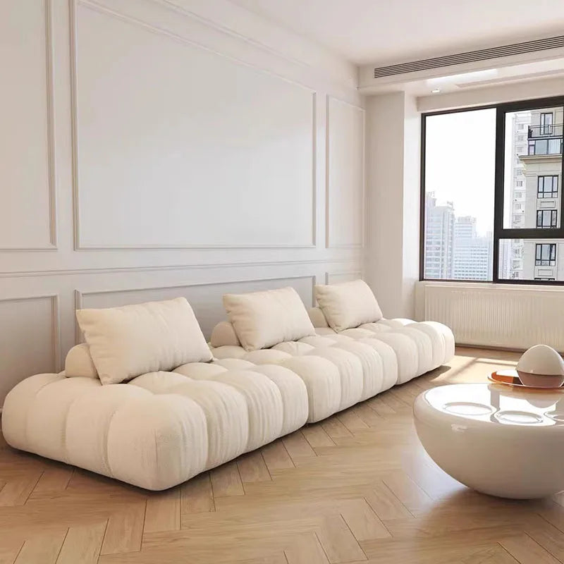 Puffs Living Room Sofa Nordic Style Modern Corner