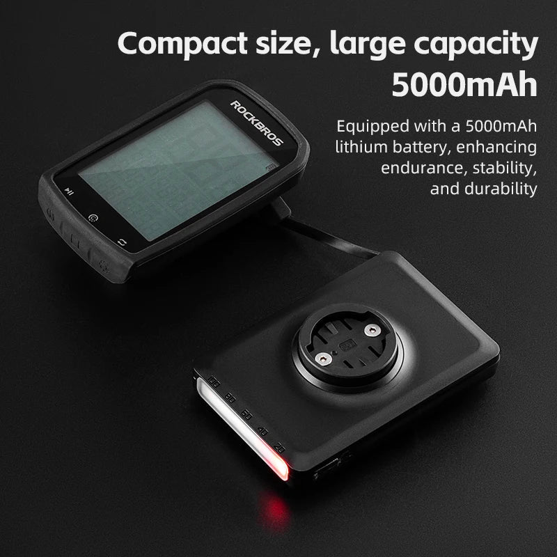 ROCKBROS Bike Light With Built In 5000mAh Batter