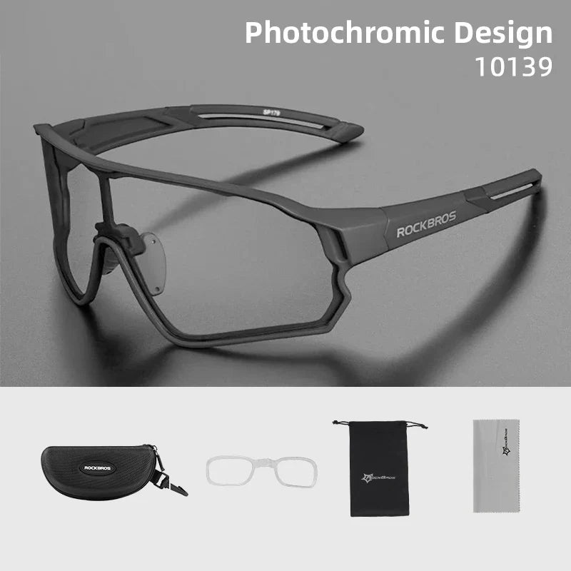 ROCKBROS Photochromic Cycling Glasses UV400 Sunglasses Outdoor Sport
