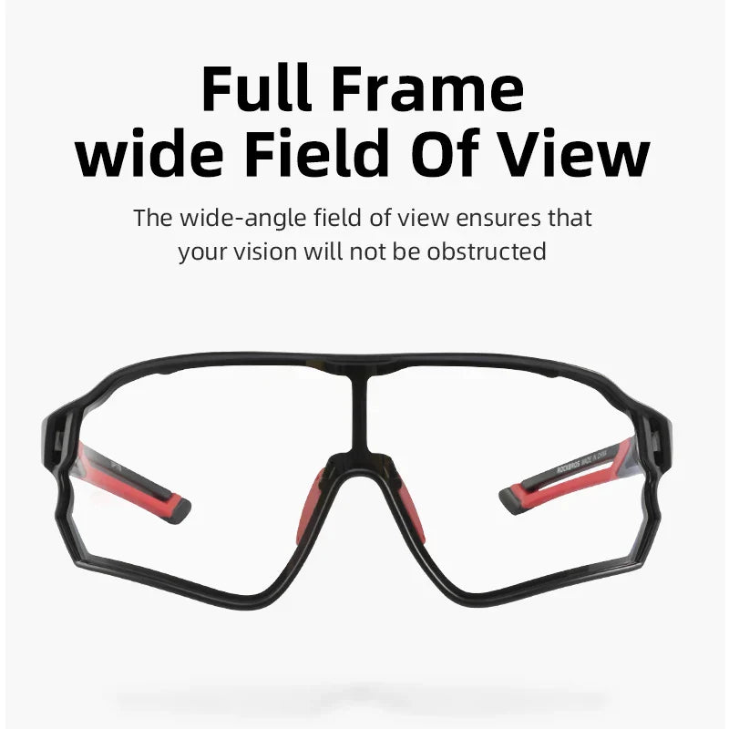 ROCKBROS Photochromic Cycling Glasses UV400 Sunglasses Outdoor Sport