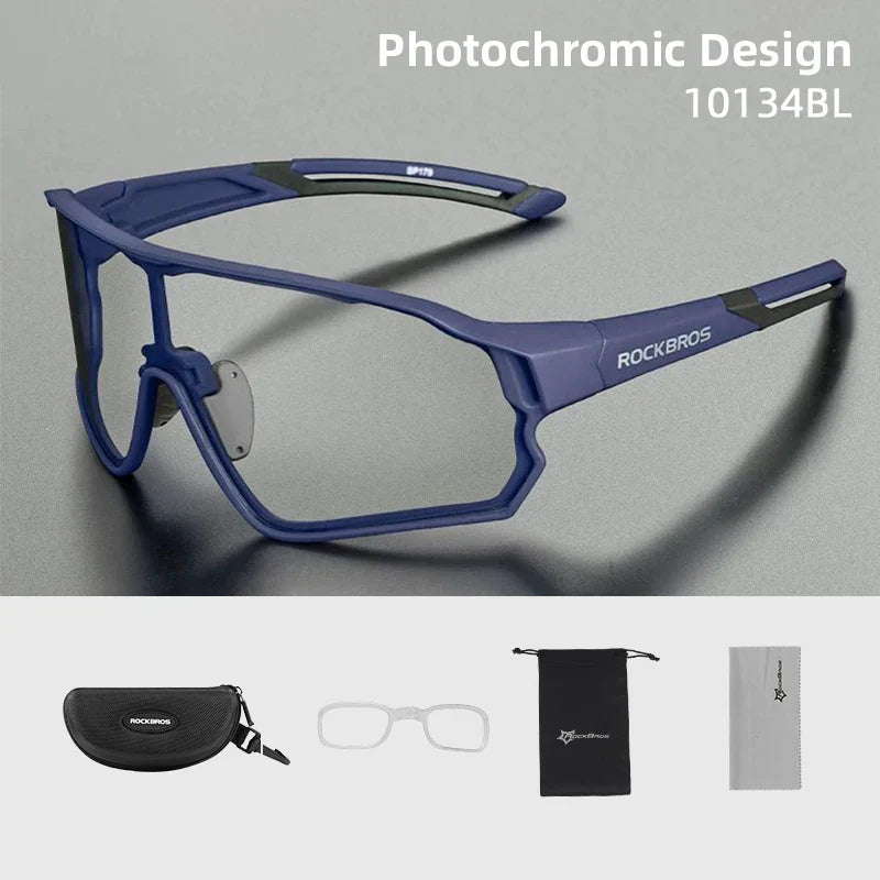 ROCKBROS Photochromic Cycling Glasses UV400 Sunglasses Outdoor Sport