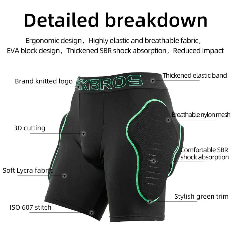 ROCKBROS Protective Padded Shorts Hip Butt Safety Protection