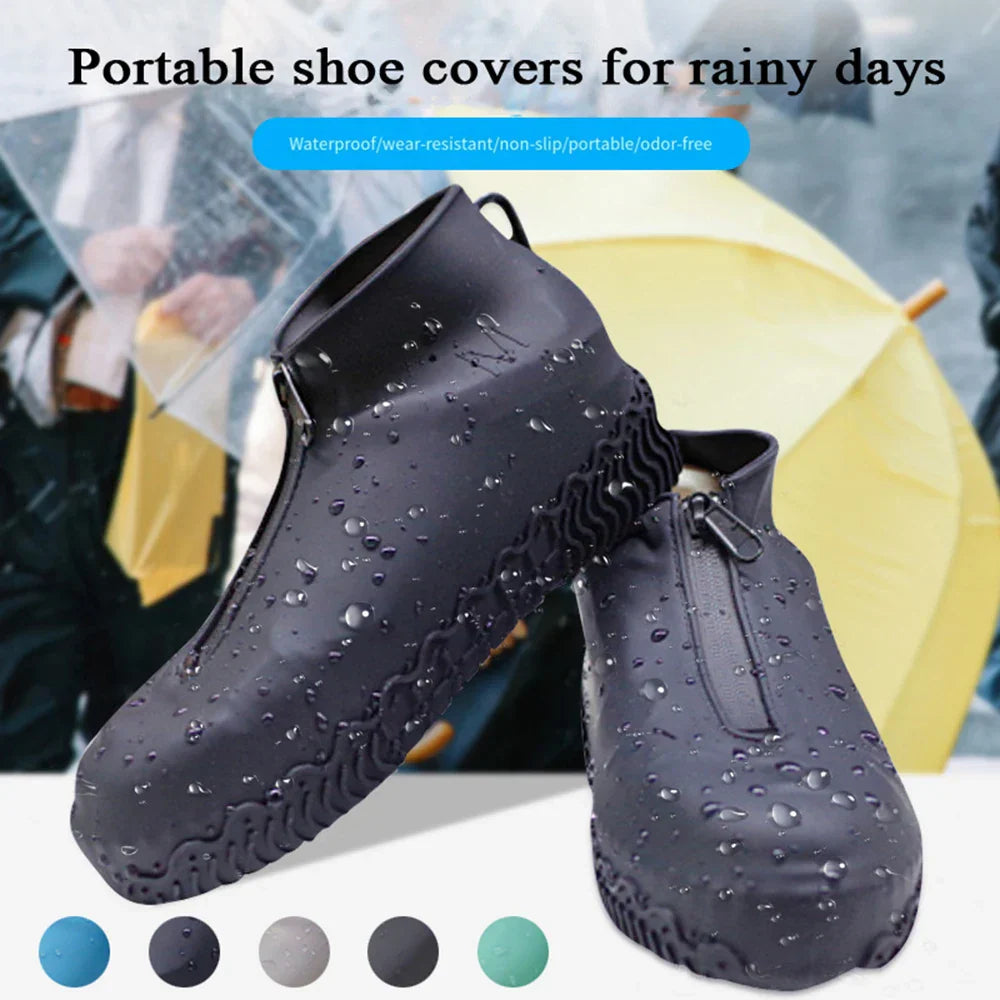 Rain Shoes Cover Solid Color Non Slip Shoes