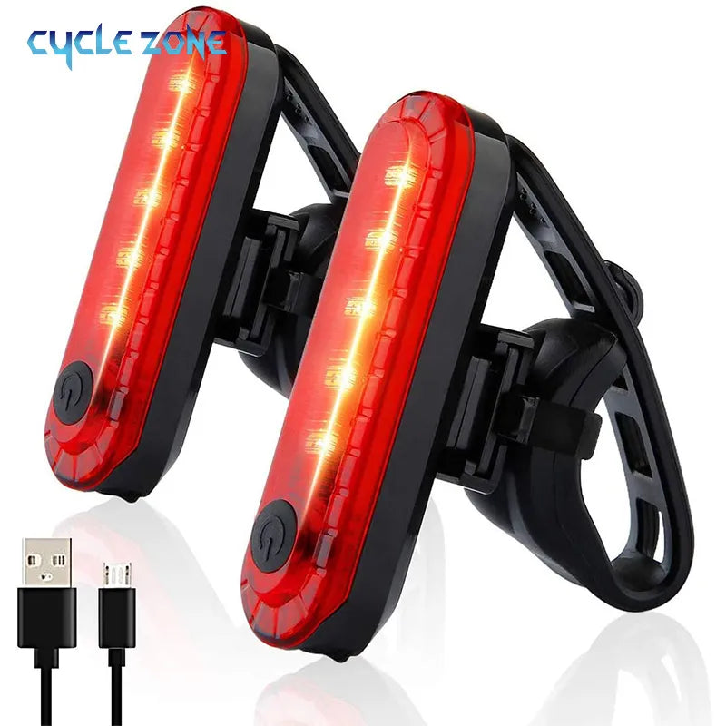 Rear Bike Tail Light USB Rechargeable Red Ultra