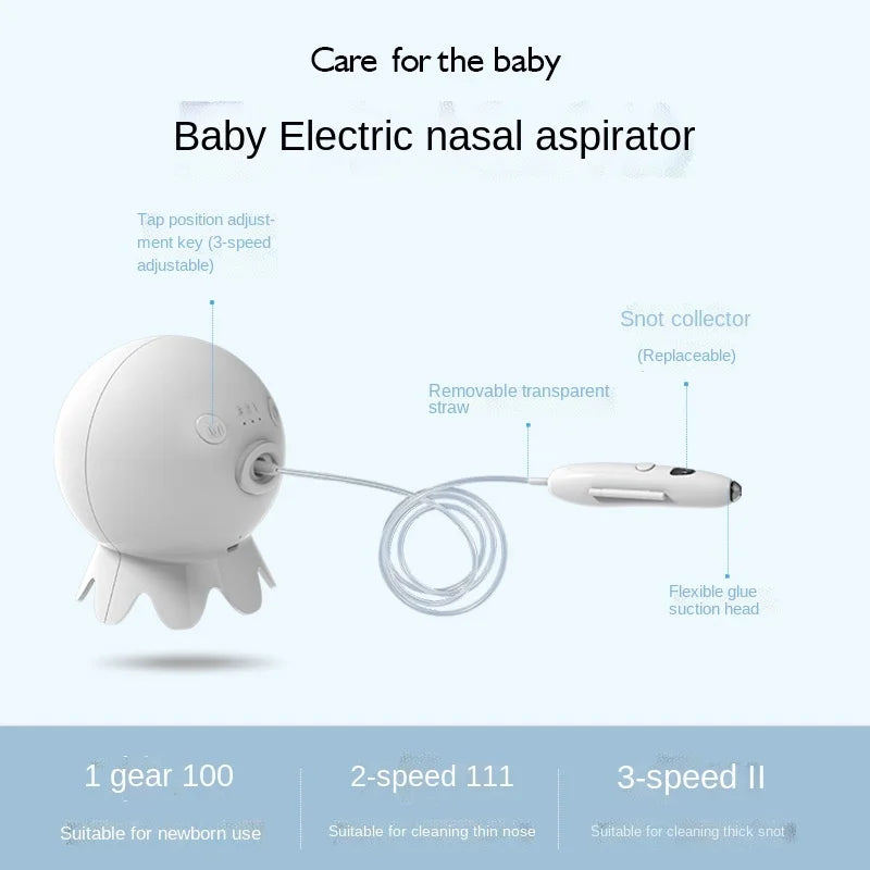Rechargeable Baby Nasal Snot Aspirator Adjustable Suction Health
