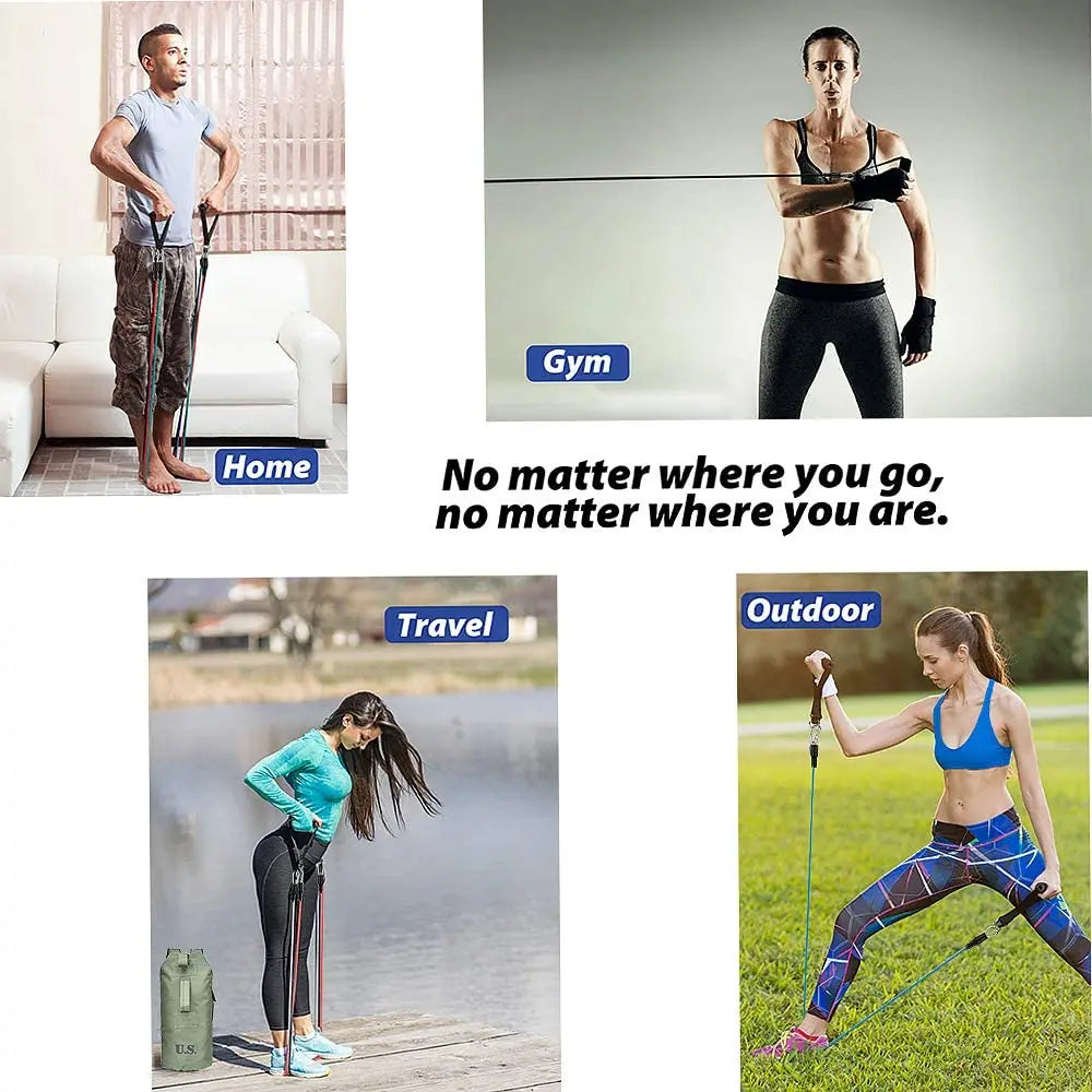 Resistance Bands Set Bodybuilding Home Gym Equipment Professional