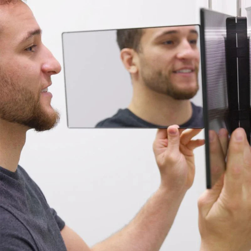 Retractable Adjustable Trifold Mirror Self Hairdressing Shaving Makeup