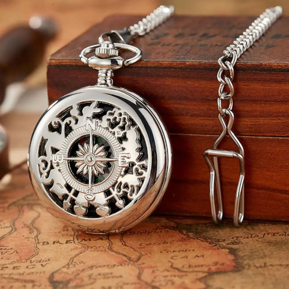 Retro Outdoor Hiking Navigation Compass Vintage Bronze Pocket