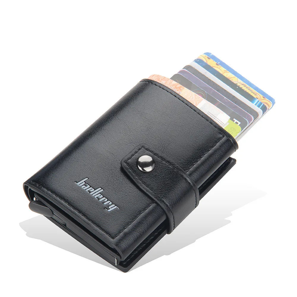Rfid Men Card Wallets Hasp Small Card Wallets PU Leather Slim Mini Wallet Qaulity Male Purses
