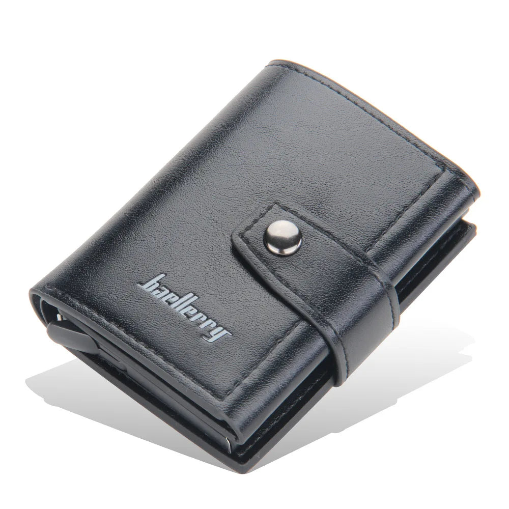 Rfid Men Card Wallets Hasp Small Card Wallets PU Leather Slim Mini Wallet Qaulity Male Purses
