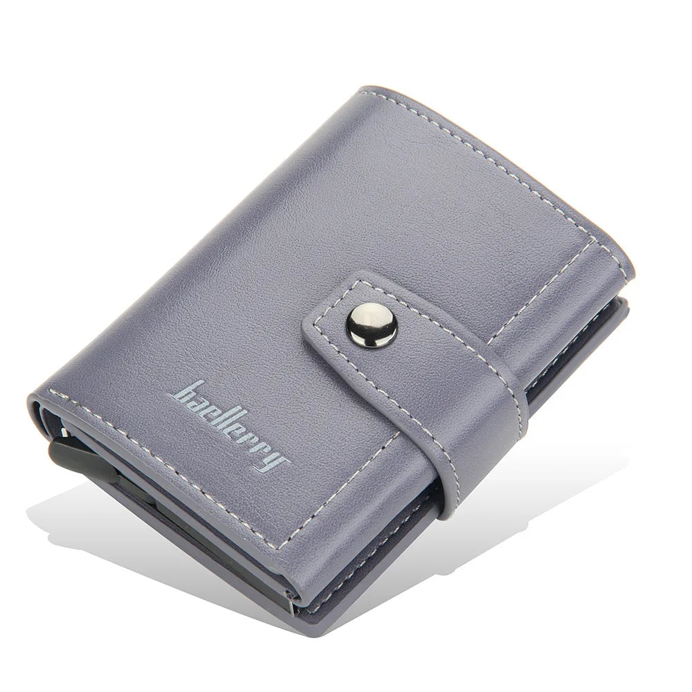 Rfid Men Card Wallets Hasp Small Card Wallets PU Leather Slim Mini Wallet Qaulity Male Purses