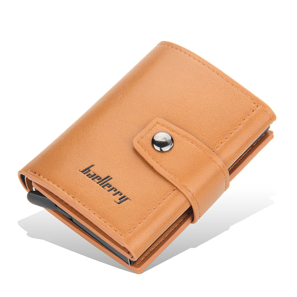 Rfid Men Card Wallets Hasp Small Card Wallets PU Leather Slim Mini Wallet Qaulity Male Purses