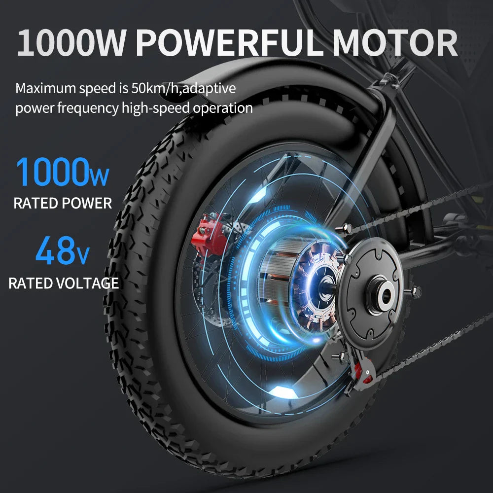 Ridstar Q20 Electric Bike 2000W 48V 40AH Waterproof