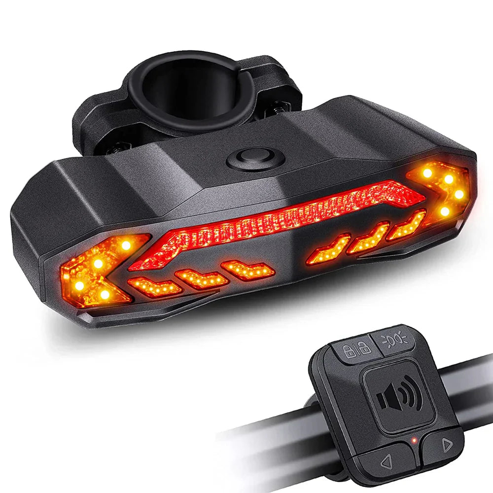 Rockbye Bicycle Rear Light Alarm Waterproof Rechargeable Scooter