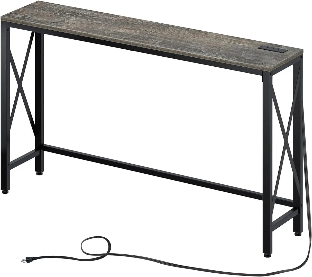 Rolanstar Console Table with Power Outlet, Narrow Sofa