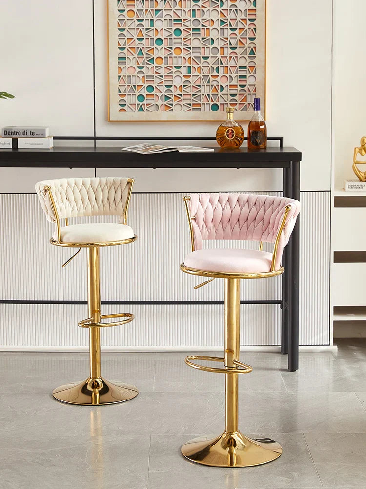 Rotating Lifting Bar Chair, High Foot Stool, Nordic