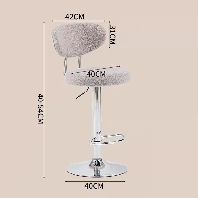 Rotating Lifting Bar Chair, High Foot Stool, Nordic