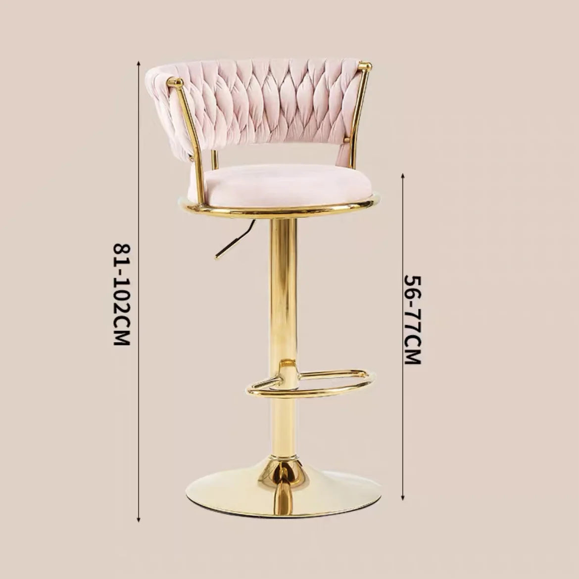 Rotating Lifting Bar Chair, High Foot Stool, Nordic