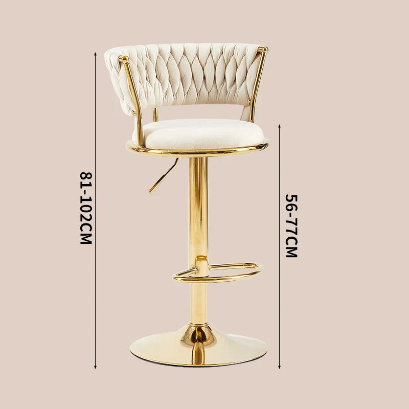 Rotating Lifting Bar Chair, High Foot Stool, Nordic