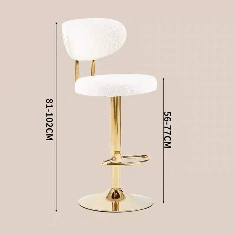 Rotating Lifting Bar Chair, High Foot Stool, Nordic