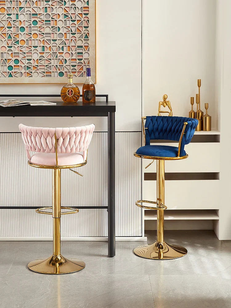 Rotating Lifting Bar Chair, High Foot Stool, Nordic