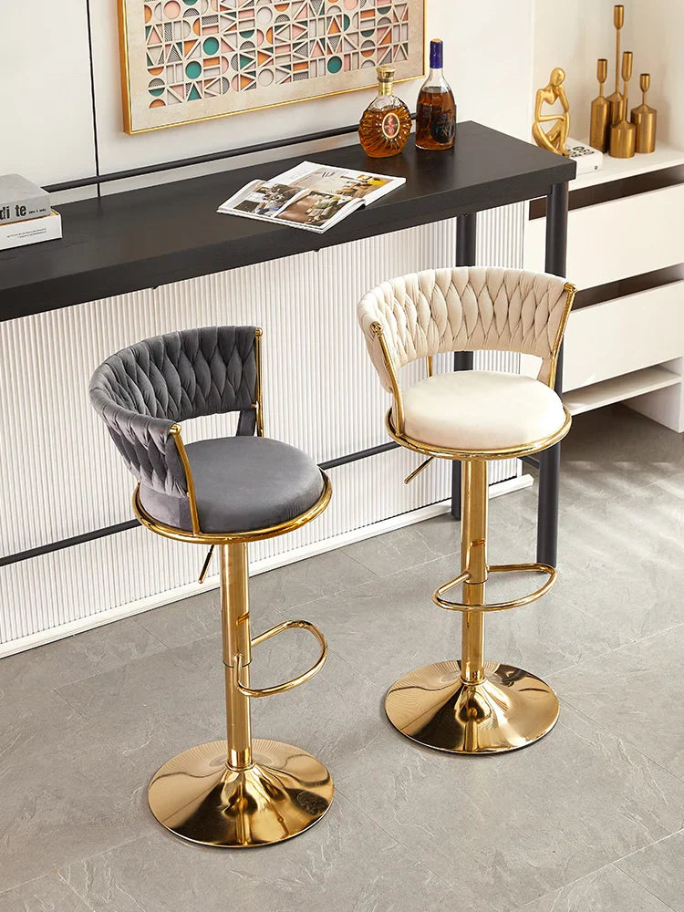 Rotating Lifting Bar Chair, High Foot Stool, Nordic