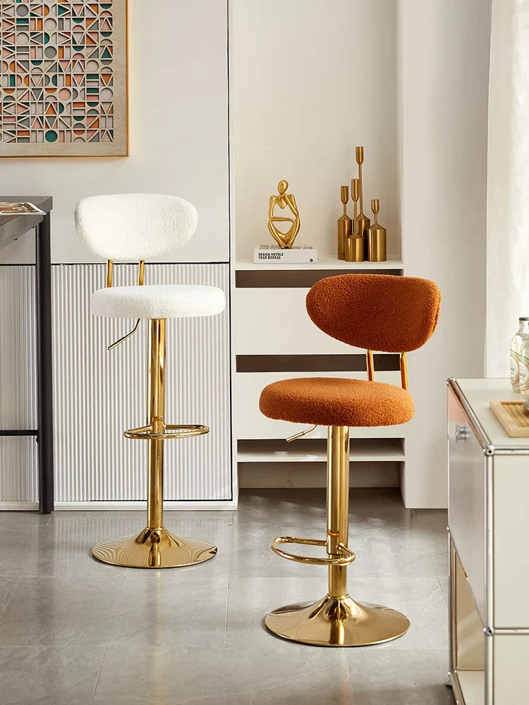 Rotating Lifting Bar Chair, High Foot Stool, Nordic