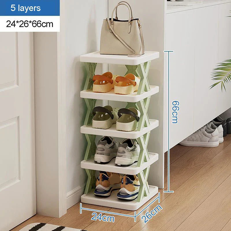 Rounded Combined Shoe Cabinet Storage Small And Convenient