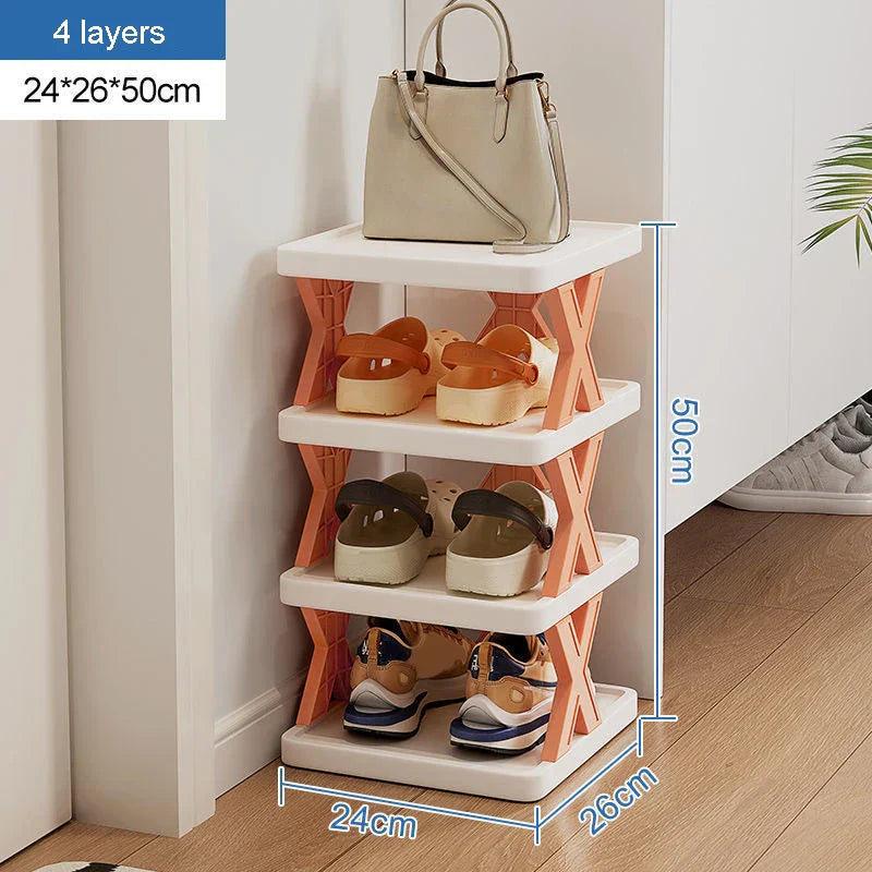 Rounded Combined Shoe Cabinet Storage Small And Convenient