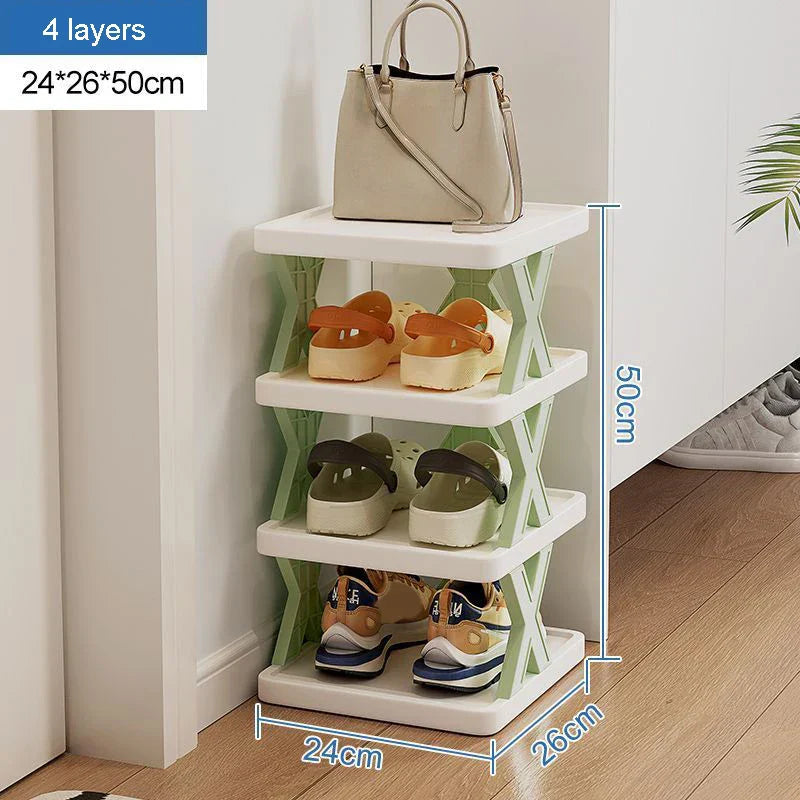 Rounded Combined Shoe Cabinet Storage Small And Convenient