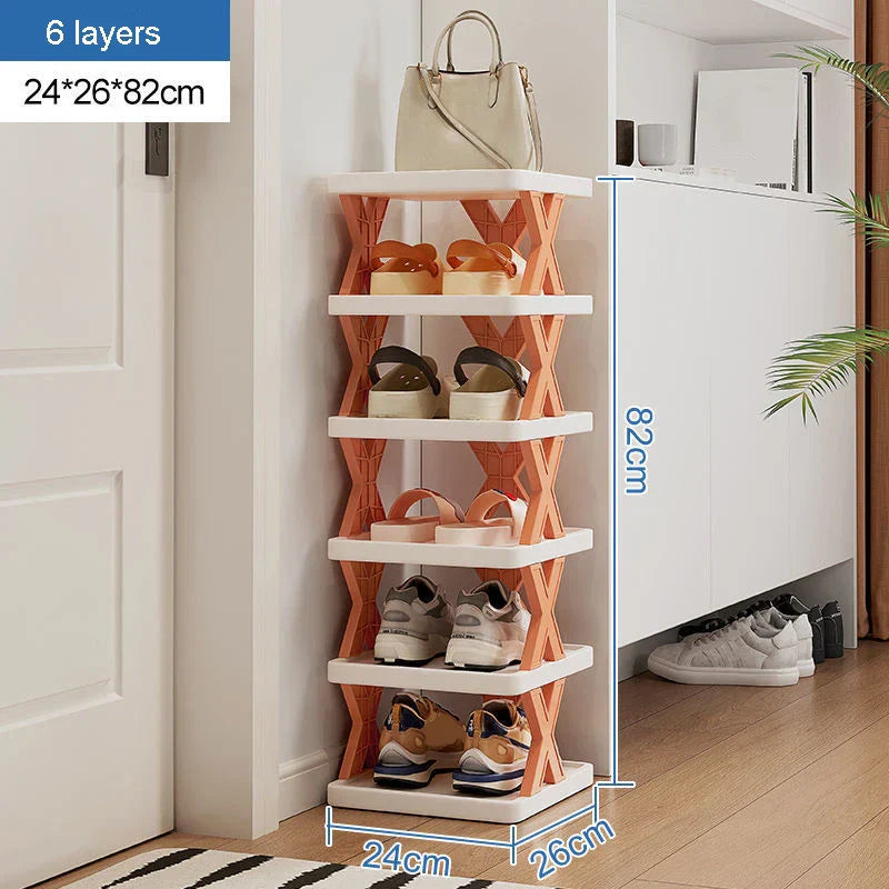 Rounded Combined Shoe Cabinet Storage Small And Convenient