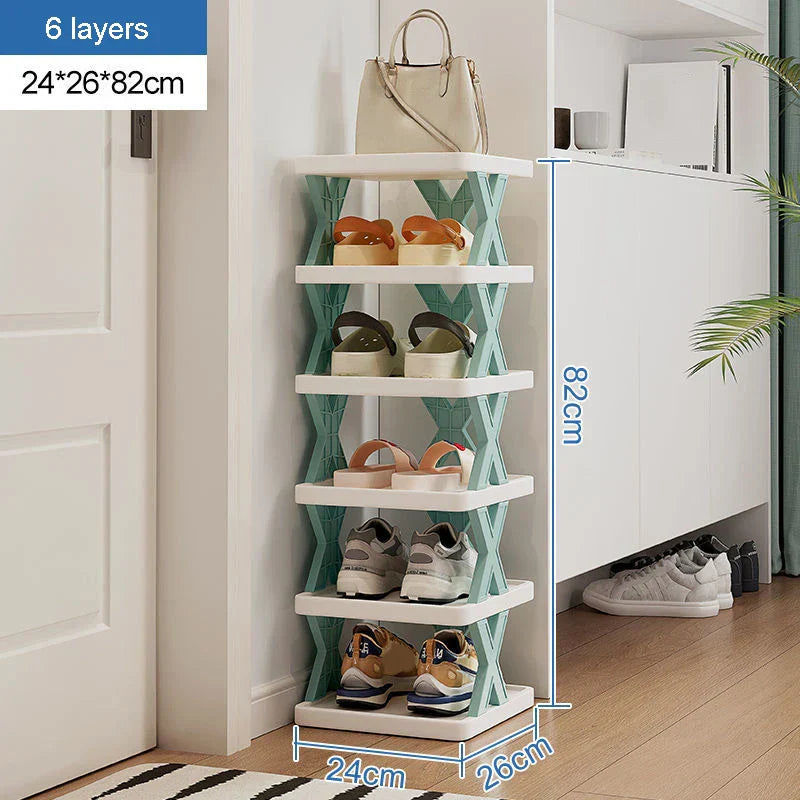 Rounded Combined Shoe Cabinet Storage Small And Convenient