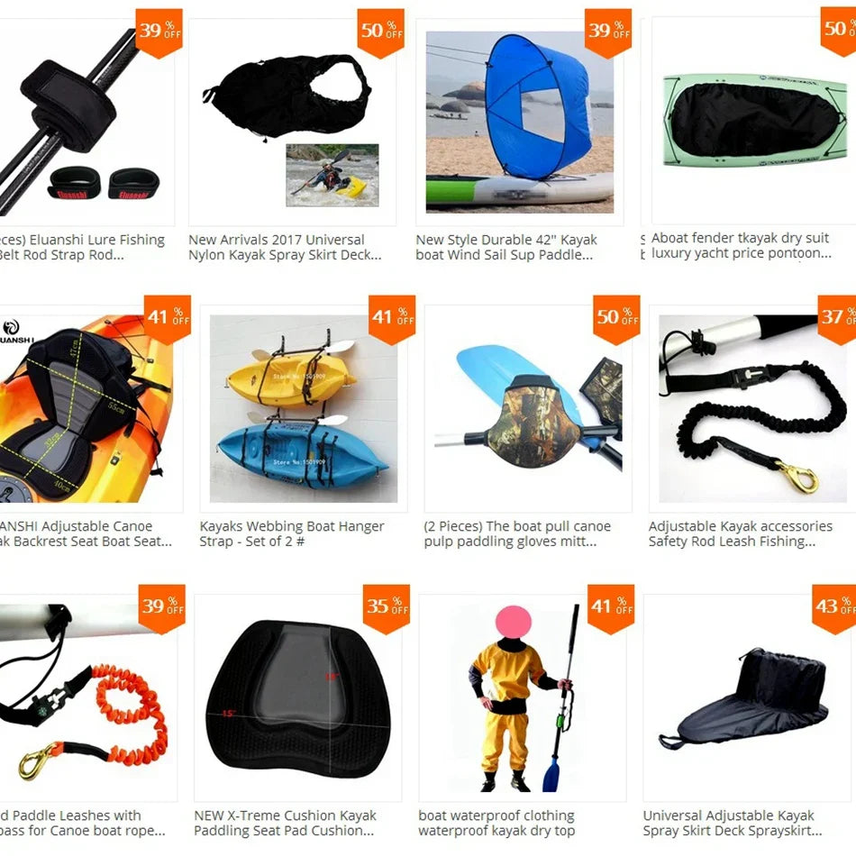 S-XL Black Universal Cockpit Cover Fit paddle Kayak