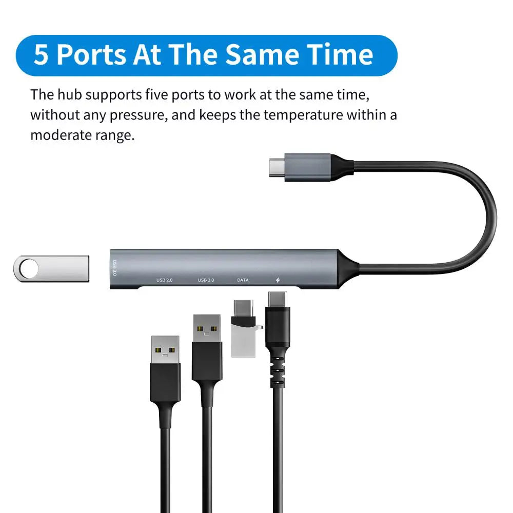 RYRA 5-in -1 USB-C Expansion Dock USB 3.0