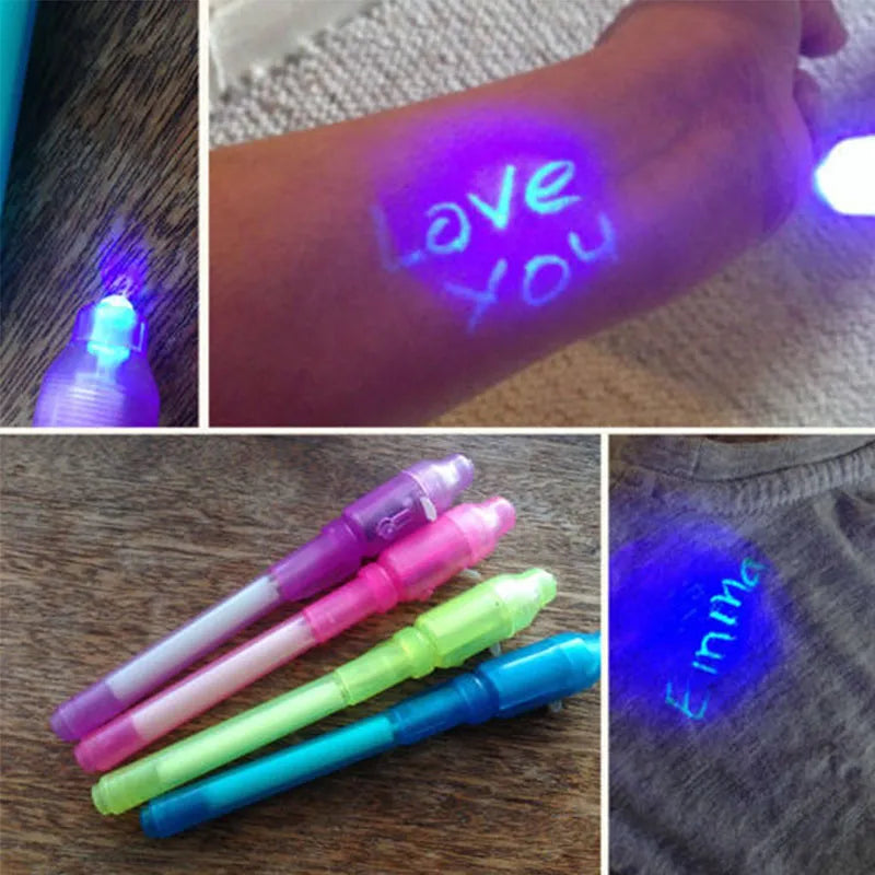 4pcs/lot Luminous Light Pen Magic Purple 2 In