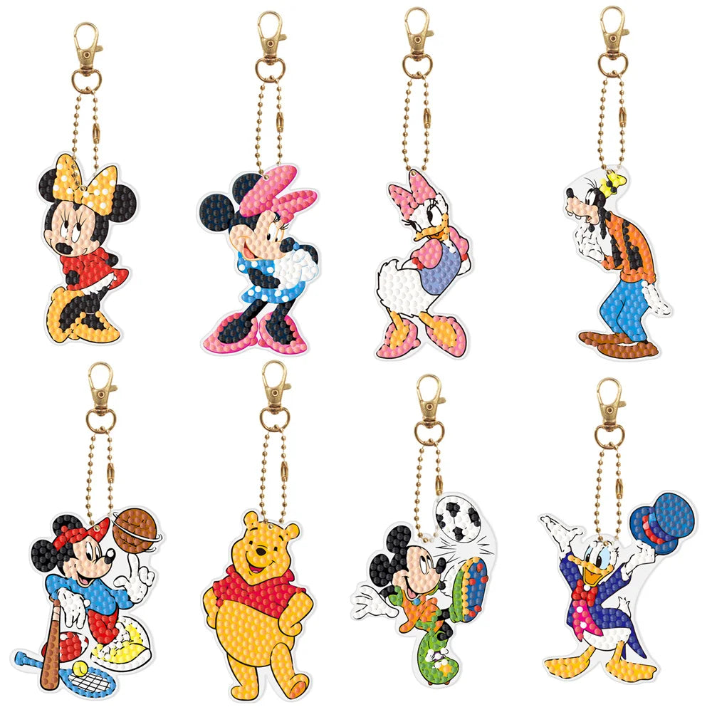 Disney animal key DIY Diamond Painting Keychain Embroidery