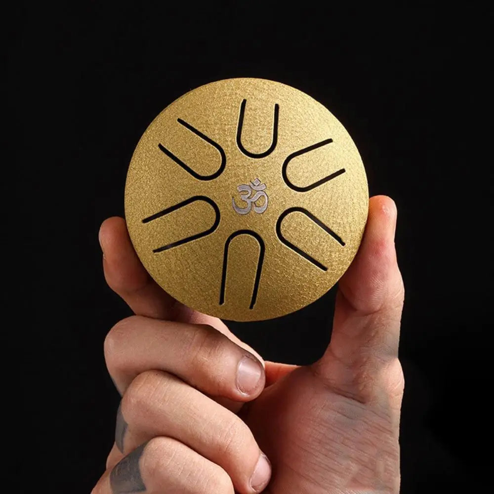 HLURU 3 Inches Steel Tongue Drum 6 Notes