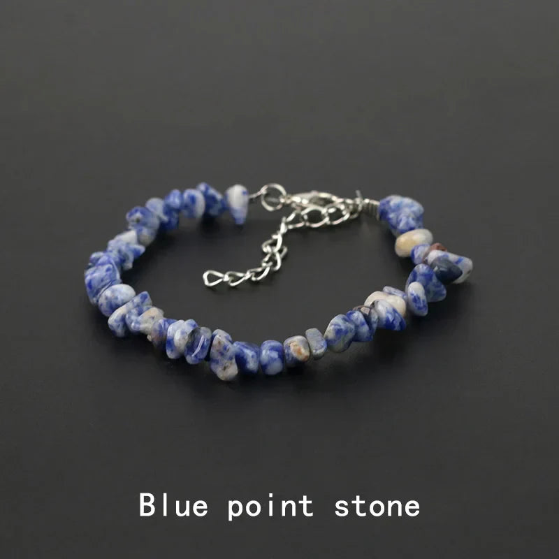 Natural Crystal Gemstone Irregular Energy Stone Bracelet Beads