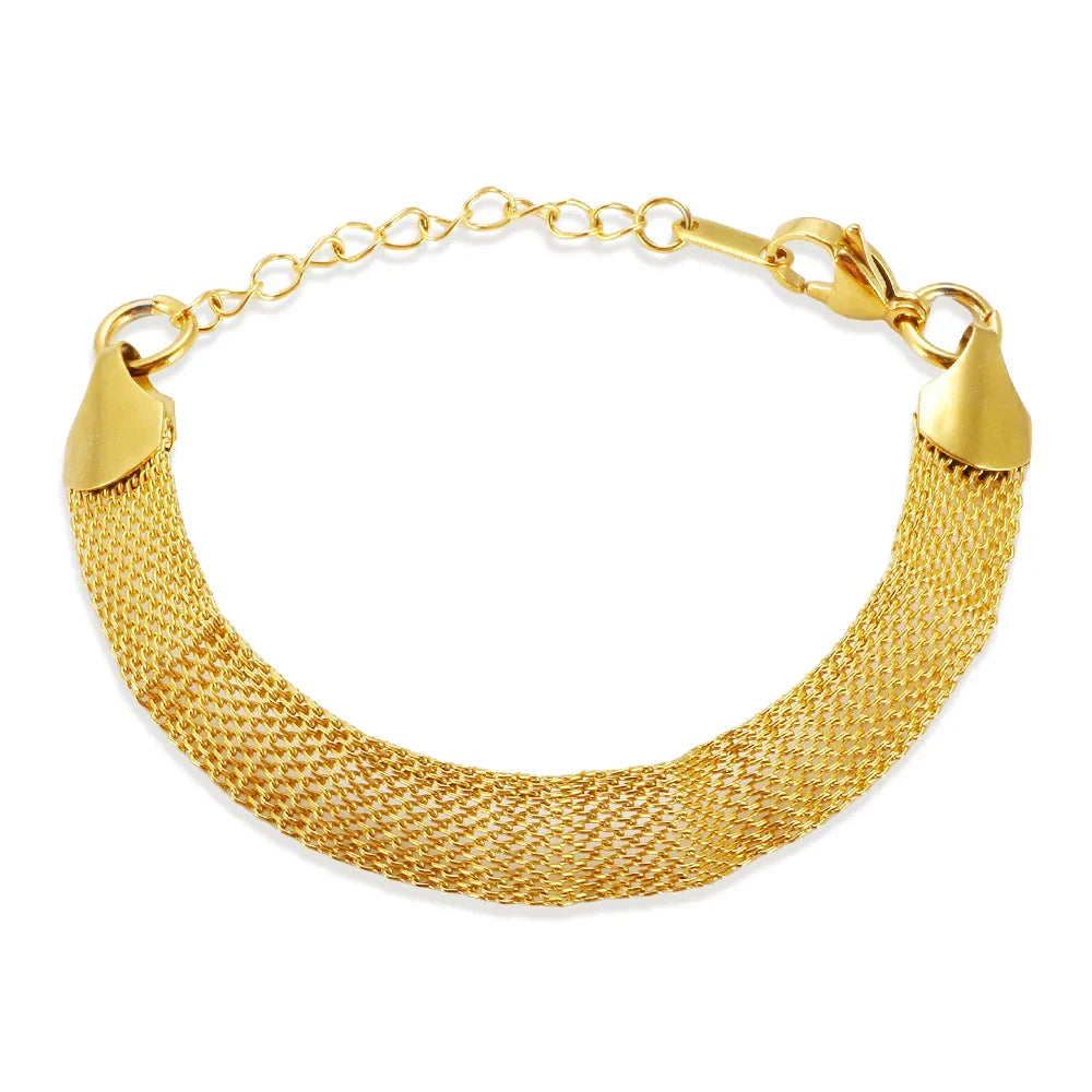 Luxury Cubic Zirconia Paneled Cuban Chain Bracelet 316L