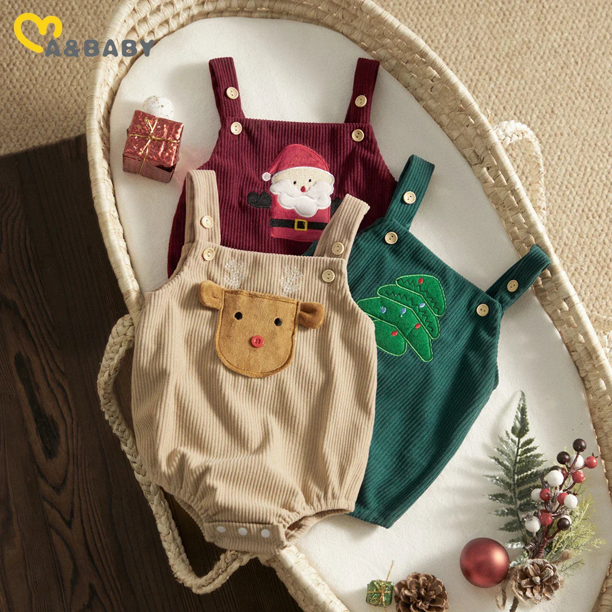 ma&baby 0-18M Christmas Newborn Baby Romper Toddler Infant
