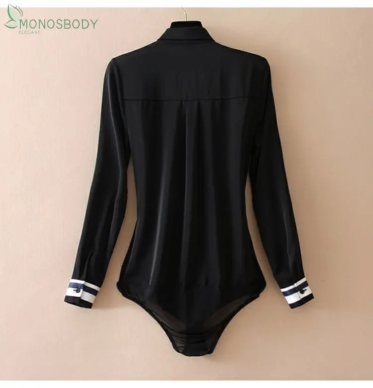 2023 Elegant Printing Bodysuits For Women Bow Tie