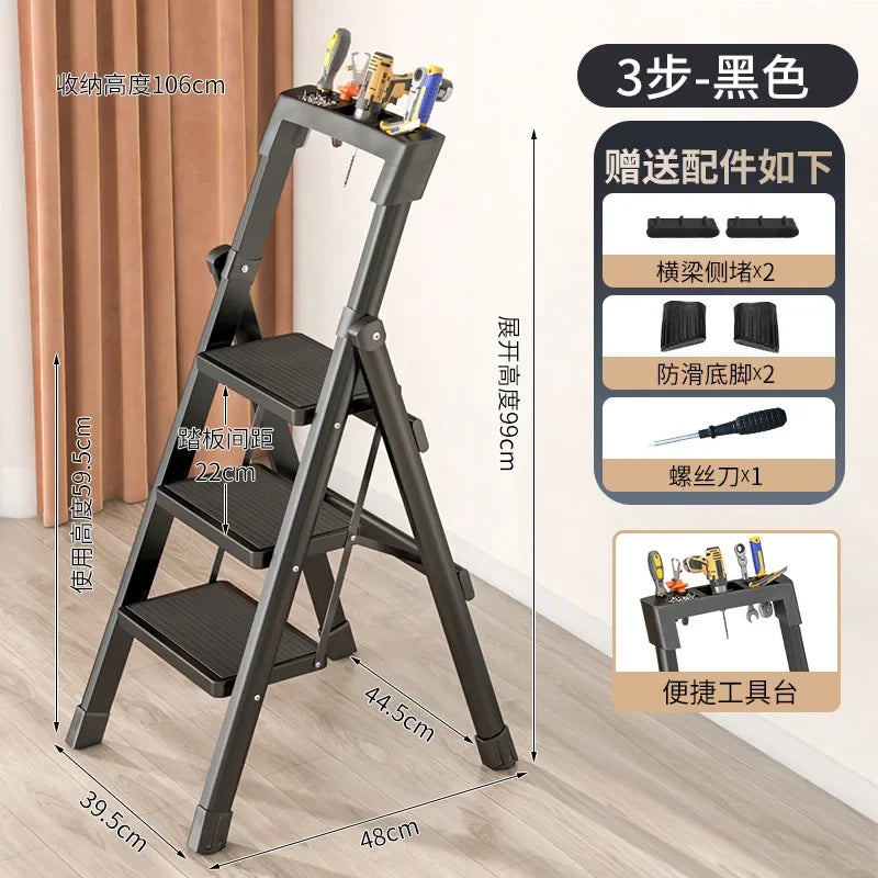 Folding Ladder Carbon Steel Protable Ladder Chair Strong